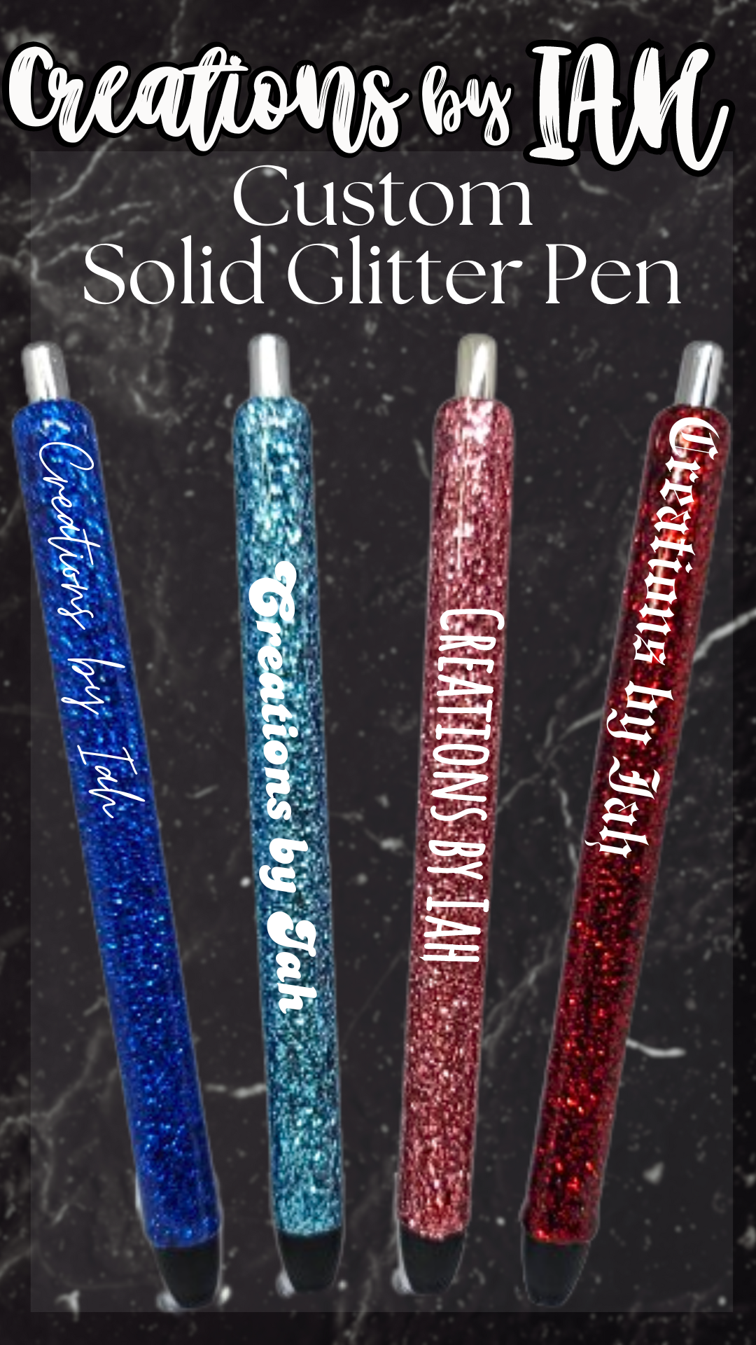 Solid glitter pen