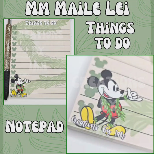 MM Maile Lei - Things to do Notepad