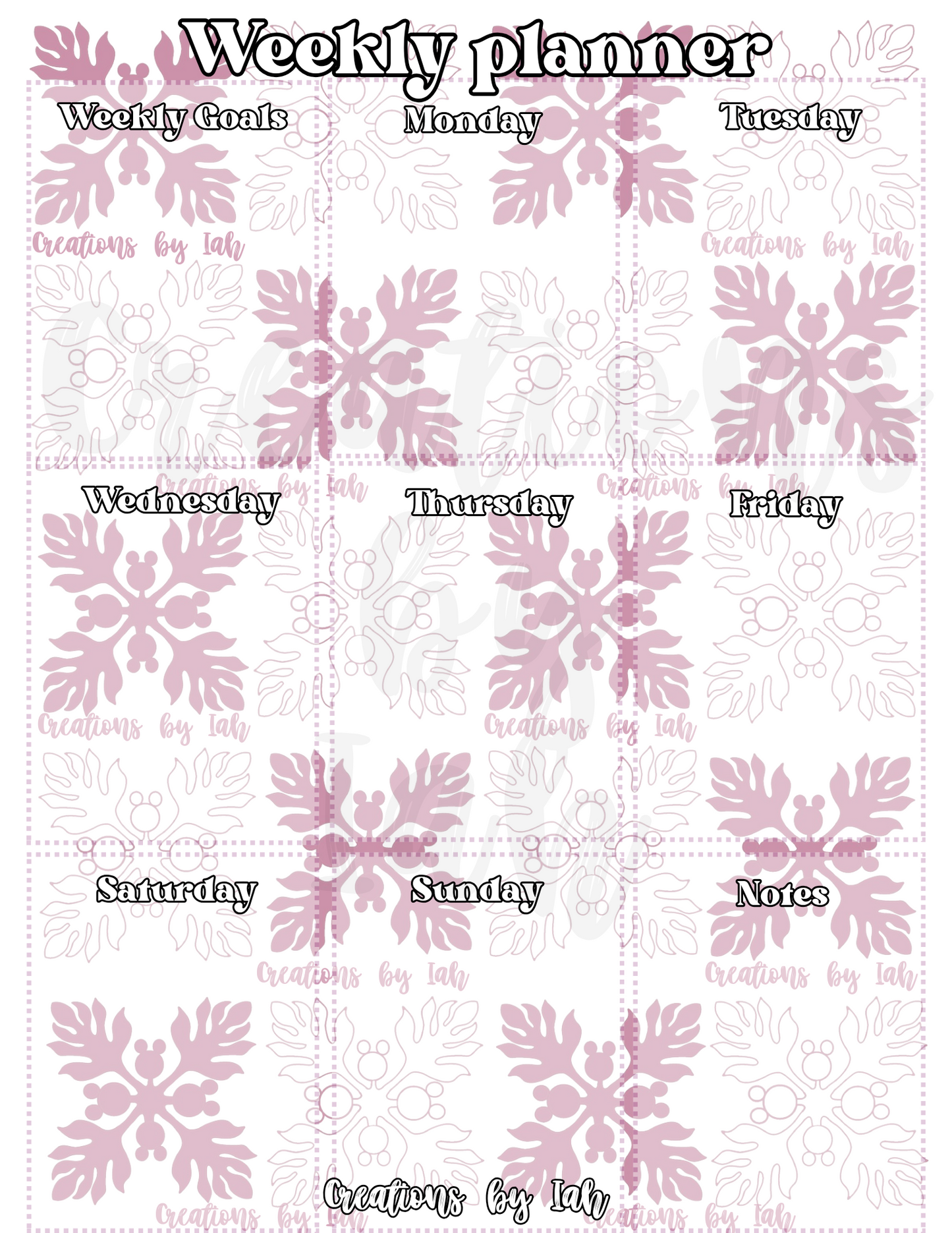 MM Quilt Weekly Notepad