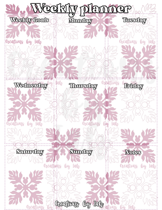 MM Quilt Weekly Notepad