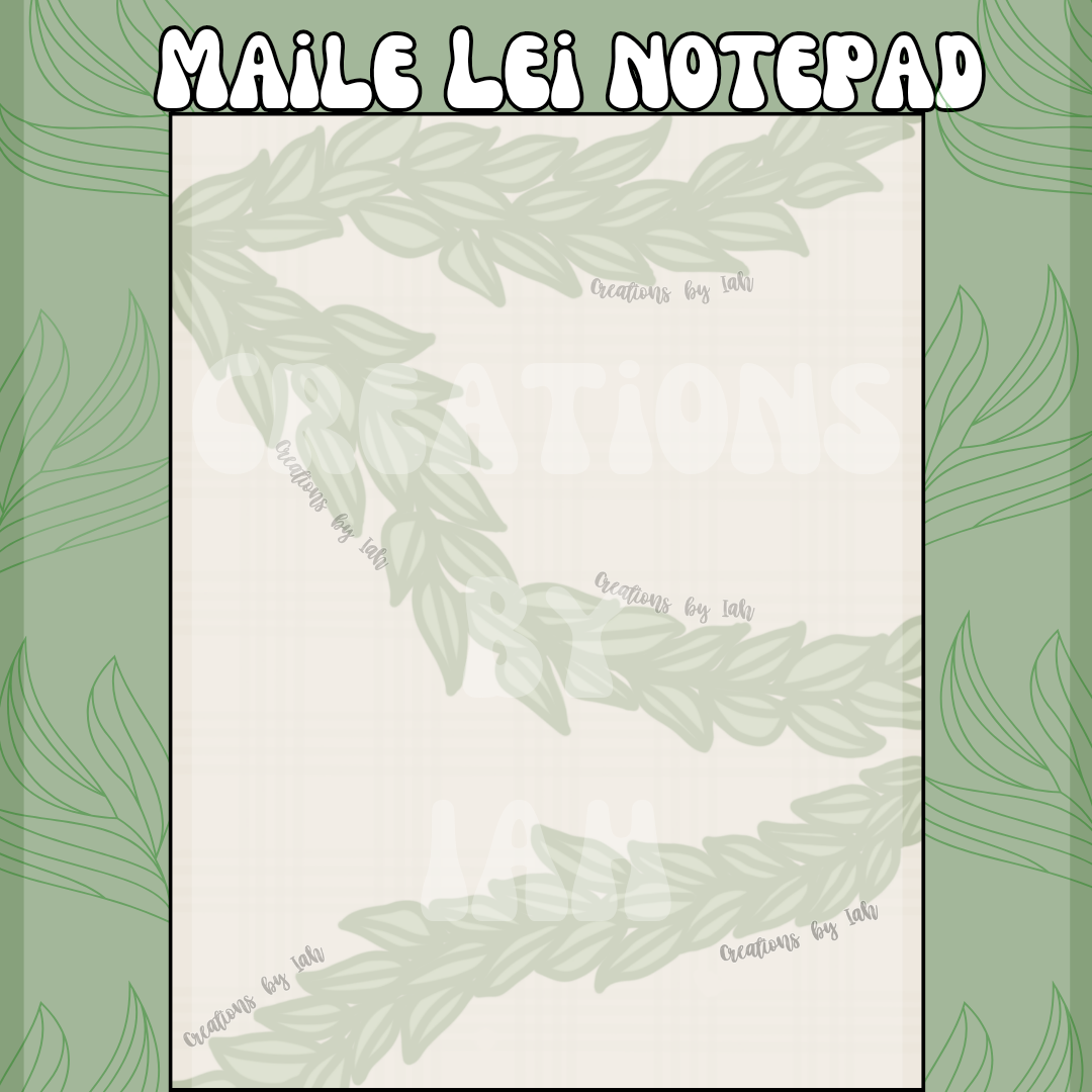 Maile Lei Notepad