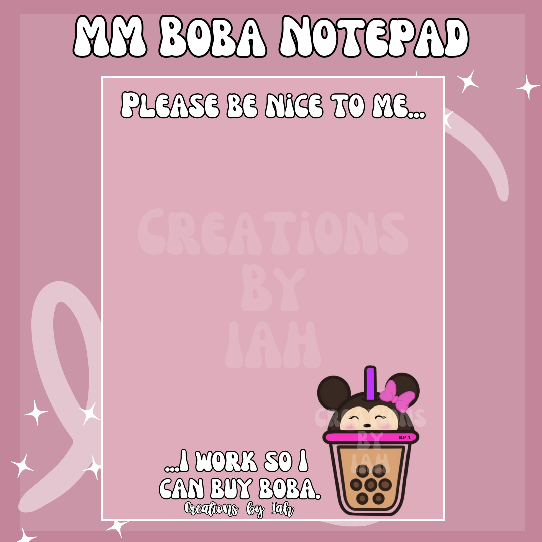 MM Boba Notepad